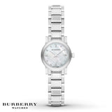 Burberry The City Diamonds Mother of Pearl Dial Silver Steel Strap Watch for Women - BU9224