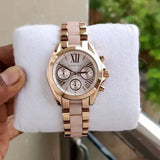 Buy Shop Michael Kors Bradshaw Rose Gold Dial Two Tone Steel Strap Watch for Women - MK6066 USA Online