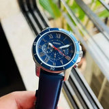 Buy Shop Fossil Grant Chronograph Blue Dial Blue Leather Strap Watch for Men - FS5373 USA Online