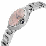 Buy Shop Cartier Ballon Bleu de Cartier Pink Dial Silver Steel Strap Watch for Women - W6920038 USA Online