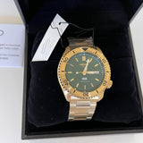 Buy Shop Seiko 5 Sports HUF Limited Edition Green Dial Gold Steel Strap Watch For Men - SRPJ20 USA Online