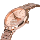 Buy Shop Michael Kors Portia Analog Quartz Rose Gold Dial Rose Gold Steel Strap Watch For Women - MK3839 USA Online