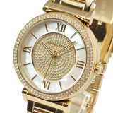 Buy Shop Michael Kors Catlin Mother of Pearl Dial Gold Steel Strap Watch for Women - MK3332 USA Online