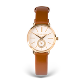 Buy Shop Michael Kors Portia Quartz White Dial Brown Leather Strap Watch For Women - MK2734 USA Online
