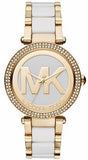 Buy Shop Michael Kors Parker White Dial Two Tone Steel Strap Watch for Women - MK6313 USA Online