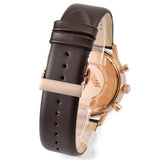 Buy Shop Emporio Armani Gianni Classic Chronograph White Dial Brown Leather Strap Watch For Men - AR0398 USA Online