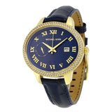 Buy Shop Michael Kors Whitley Quartz Blue Dial Blue Leather Strap Watch For Women - MK2429 USA Online