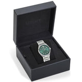 Buy Shop Versace V-Auria Quartz Green Dial Silver Steel Strap Watch for Men - VE0F00125 USA Online