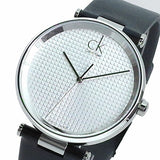 Buy Shop Calvin Klein Sight Silver Dial Black Leather Strap Watch for Men - K1S21120 USA Online