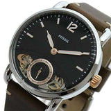 Buy Shop Fossil The Commuter Twist Black Dial Brown Leather Strap Watch for Men - ME1165 USA Online