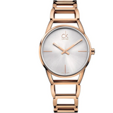 Buy Shop Calvin Klein Stately White Dial Rose Gold Steel Strap Watch for Women - K3G23626 USA Online