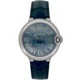 Buy Shop Cartier Ballon Bleu De Cartier Blue Dial Blue Leather Strap Watch for Men - WSBB0027 USA Online