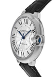 Buy Shop Cartier Ballon Bleu De Cartier Silver Dial Black Leather Strap Watch for Women - WSBB0028 USA Online
