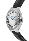 Buy Shop Cartier Ballon Bleu De Cartier Silver Dial Black Leather Strap Watch for Women - WSBB0034 USA Online