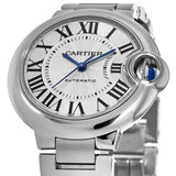Buy Shop Cartier Ballon Bleu De Cartier Silver Dial Silver Steel Strap Watch for Women - WSBB0044 USA Online