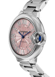 Buy Shop Cartier Ballon Bleu de Cartier Pink Dial Silver Steel Strap Watch for Women - WSBB0046 USA Online