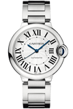 Buy Shop Cartier Ballon Bleu De Cartier Silver Dial Silver Steel Strap Watch for Women - WSBB0048 USA Online