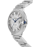 Buy Shop Cartier Ballon Bleu De Cartier Silver Dial Silver Steel Strap Watch for Women - WSBB0048 USA Online