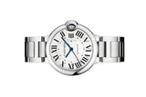 Buy Shop Cartier Ballon Bleu De Cartier Silver Dial Silver Steel Strap Watch for Women - WSBB0048 USA Online