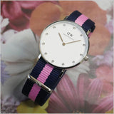 Buy Shop Daniel Wellington Classy Winchester White Dial Two Tone NATO Strap Watch For Women - DW00100081 USA Online