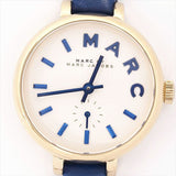 Buy Shop Marc Jacobs Sally White Dial Blue Leather Strap Watch for Women - MBM1354 USA Online
