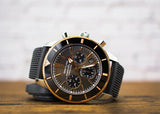 Buy Shop Breitling Superocean Heritage B01 Chronograph 44 Black Dial Black Mesh Bracelet Watch for Men - UB01621A1M1S1 USA Online