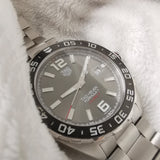 Buy Shop Tag Heuer Formula 1 Calibre 5 Chronograph Anthracite Dial Silver Steel Strap Watch for Men - WAZ2011.BA0842 USA Online