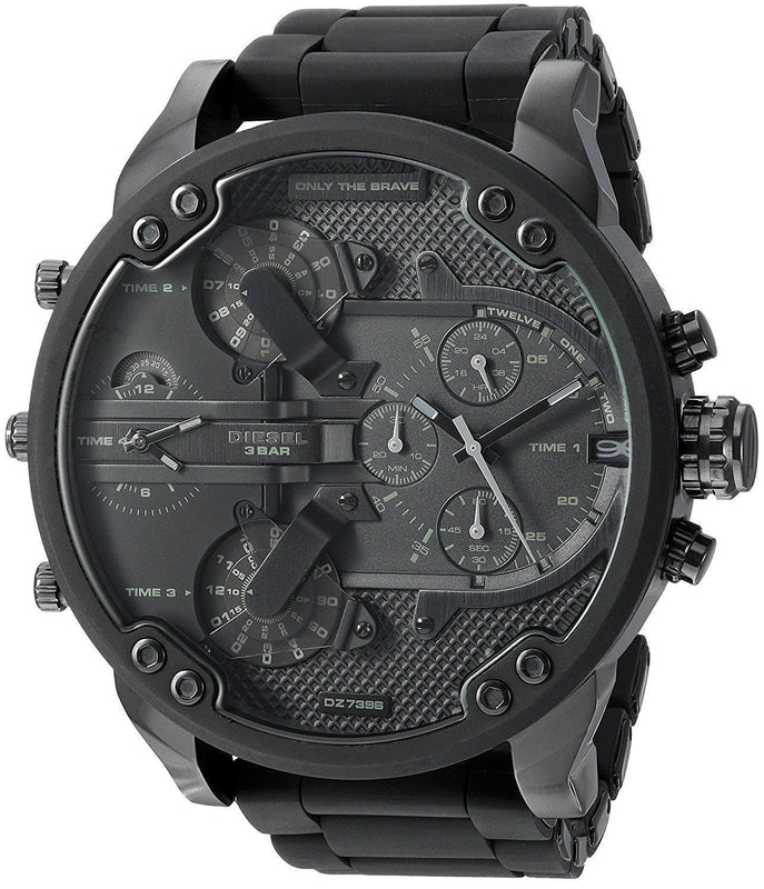 Buy Shop Diesel Mr Daddy 2.0 Chronograph Black Dial Black Stainless Steel Watch For Men - DZ7396 USA Online