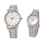 Buy Shop Emporio Armani Quartz White Dial Silver Steel Strap Watch For Men - AR90000 USA Online