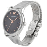 Buy Shop Emporio Armani Luigi Analog Black Dial Silver Mesh Bracelet Watch For Men - AR11272 USA Online
