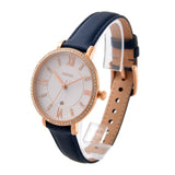 Buy Shop Fossil Jacqueline White Dial Blue Leather Strap Watch for Women - ES4291 USA Online