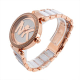 Buy Shop Michael Kors Parker White Dial Two Tone Steel Strap Watch for Women - MK6365 USA Online
