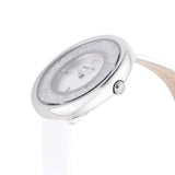 Buy Shop Swarovski Crystalline Pure White Dial White Leather Strap Watch for Women - 5275046 USA Online