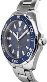 Buy Shop Tag Heuer Aquaracer Blue Dial Silver Steel Strap Watch for Men - WAY101C.BA0746 USA Online