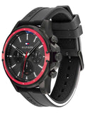 Buy Shop Tommy Hilfiger Mason Black Dial Black Rubber Strap Watch for Men - 1791793 USA Online