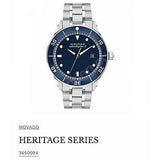 Movado Heritage Calendoplan Blue Dial Silver Steel Strap Watch For Men - 3650094