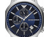 Buy Shop Emporio Armani Renato Chronograph Blue Dial Silver Steel Strap Watch For Men - AR11164 USA Online