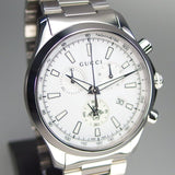 Buy Shop Gucci G Timeless Chronograph White Dial Silver Steel Strap Watch For Men - YA126472 USA Online