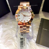 Buy Shop Marc Jacobs Amy White Dial Rose Gold Steel Strap Watch for Women - MBM3077 USA Online