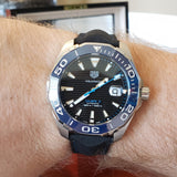 Buy Shop Tag Heuer Aquaracer Calibre 5 Automatic Black Dial Black Nylon Strap Watch for Men - WAY201C.FC6395 USA Online