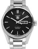 Buy Shop Tag Heuer Carrera Calibre 5 Automatic Black Dial Silver Steel Strap Watch for Men - WAR201A.BA0723 USA Online