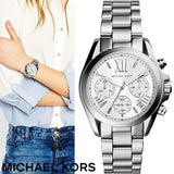 Buy Shop Michael Kors Bradshaw Chronograph Silver Dial Silver Steel Strap Watch for Women - MK6174 USA Online