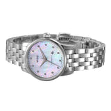 Buy Shop Mido Baroncelli Automatic Mother Of Pearl Dial Silver Steel Strap Watch For Women - M7600.4.69.1 USA Online