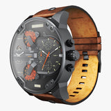 Buy Shop Diesel Mr Daddy 2.0 Chronograph Black Dial Brown Leather Strap Watch For Men - DZ7332 USA Online