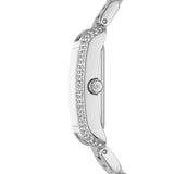 Buy Shop Michael Kors Emery Three-Hand Crystals White Dial Silver Steel Strap Watch for Women - MK4642 USA Online