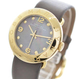 Buy Shop Marc Jacobs Amy Grey Dial Grey Leather Strap Watch for Women - MBM1287 USA Online