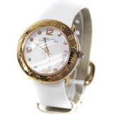 Buy Shop Marc Jacobs Amy White Dial White Leather Strap Watch for Women - MBM1180 USA Online