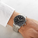 Buy Shop Fossil Goodwin Chronograph Black Dial Silver Steel Strap Watch for Men - FS5412 USA Online