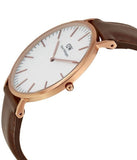 Buy Shop Daniel Wellington Classic Bristol White Dial Brown Leather Strap Watch For Men - DW00100009 USA Online