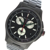 Buy Shop Gucci G-Timeless Chronograph Black Dial Black Steel Strap Watch For Men - YA126268 USA Online